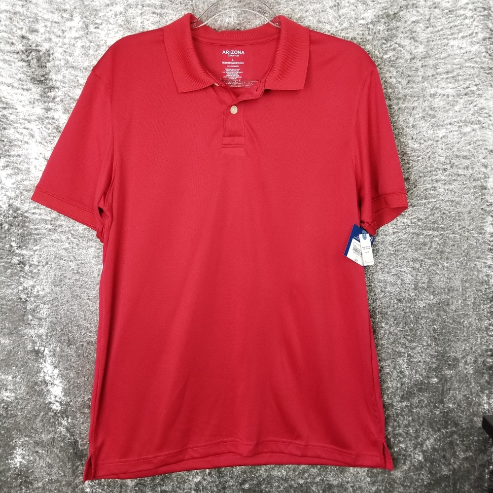 Men's Arizona Short Sleeve Red Perfomance Polo